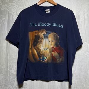 VTG Moody Blues T Shirt XL Navy Summer 1996 Tour Tee Cropped Single Stitch USA